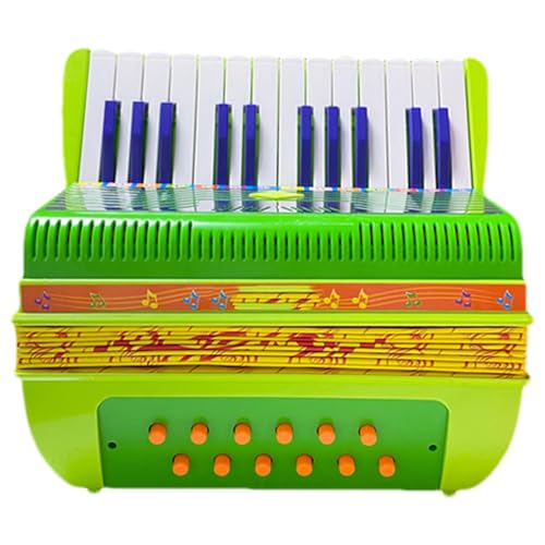 Dreuhuing Kinder- -Musikinstrumente,Knopfakkordeon für Kinder - 6Bass 17Tasten Kleines Knopfakkordeon,Musikinstrument, süßes, leichtes Lernspielzeug für Mädchen und von Dreuhuing