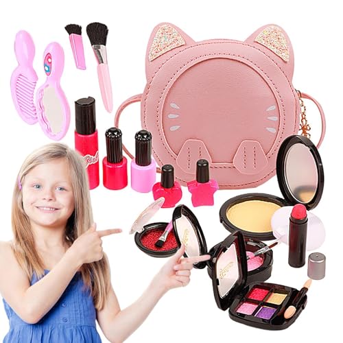 Dreuhuing Make-up-Spielzeug-Set, Play-Make-up-Set | Cartoon-Make-up-Spielzeug,Rollenspielspielzeug für Kinder, Anziehspielset zur Verbesserung der praktischen Fähigkeiten und der Feinmotorik von Dreuhuing