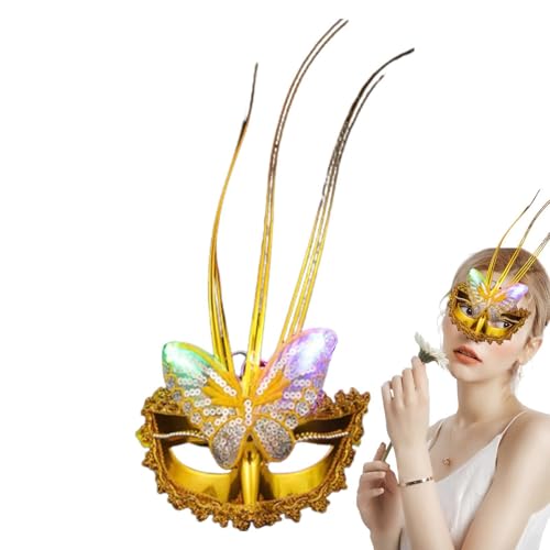 Dreuhuing Maskerade-Maske für Frauen – Schmetterlings-Dame, Maskerade, Halloween- -Maske, Beleuchten Sie Ihren Abend, Abschlussball, Ball, Maske, Bar, Kostüme, Zubehör für Hochzeit von Dreuhuing