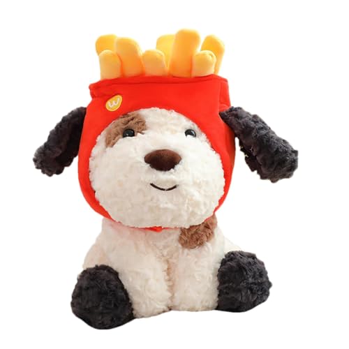 Dreuhuing Plüsch-Hunde-Stofftier,Weiches Hunde-Stofftier - Pommes Frites Plüsch Hund Home Decor | Entzückender Welpe Stofftier Kinder Lustiges Plüschtier für Kissenfunktion von Dreuhuing