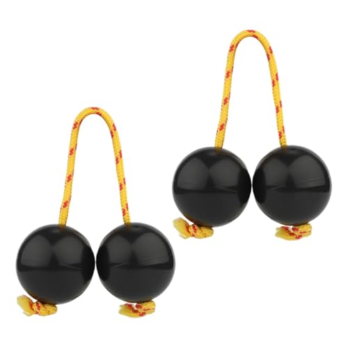 Dreuhuing Rhythmischer Ball Kashaka Instrument | Afrikanischer Rasselball Kashaka Instrument – 2 Paar rhythmische Musik Ei, ABS Hand Percussion Instrumente Doppelkürbis für Kinder und Erwachsene von Dreuhuing