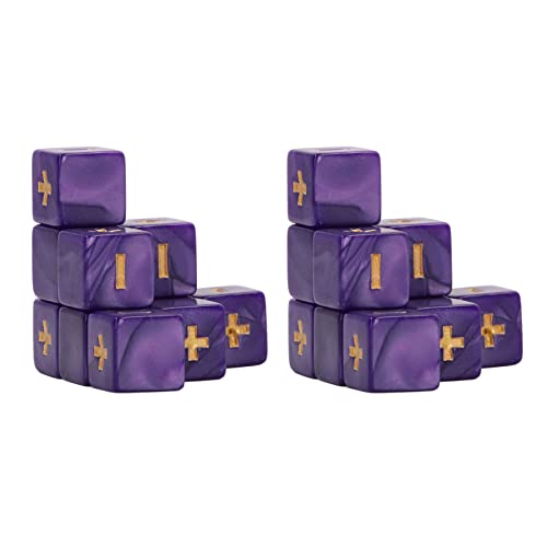 20pcs Math Plus Minus Würfelset - Unterricht für Klassenzimmer oder Partys, Leicht zu Lesen Symbole (Purple) von Drfeify