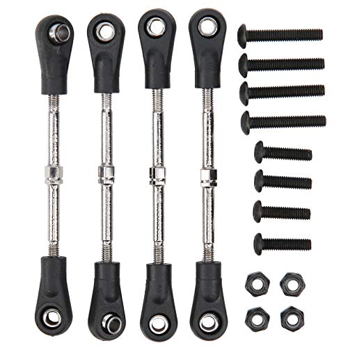 Drfeify 4PCS RC Lenkung Spurstange Einstellbare hintere obere Verbindungsstange Ersatzteile Passend Cutting and Striking Tools für 1/10 RC Offroad-Autozubehör von Drfeify