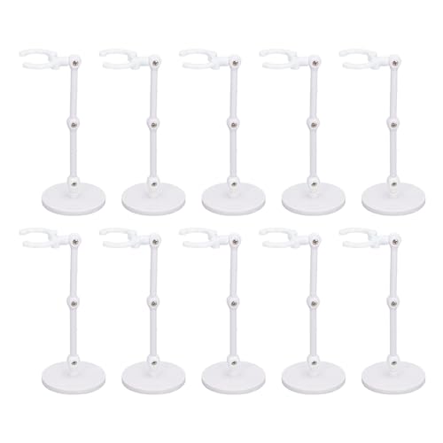 Drfeify 10 Sets Puppen-Stützrahmen, Action-Figuren-Ständer mit Transparentem Halter für 6-Zoll-Modi, für Puppenserien in Menschenform (White) von Drfeify