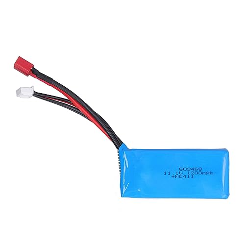 Drfeify 11,1 V 1200 MAh RC-Boot-Lithiumbatterie, Leichte Lithium-Batterie RC-Boot-Ersatzteile für WL915 von Drfeify