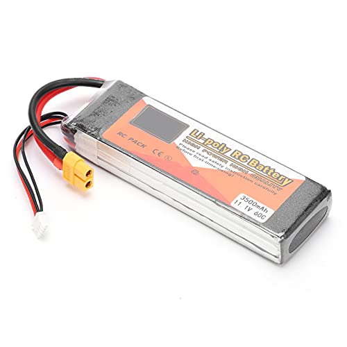 Drfeify 11,1 V 3500 MAh Lipo-Akku, Tragbarer 3S 60C Lipo-Akku mit XT60-Stecker für RC-Auto-Boot-Flugzeug-Drohnen von Drfeify