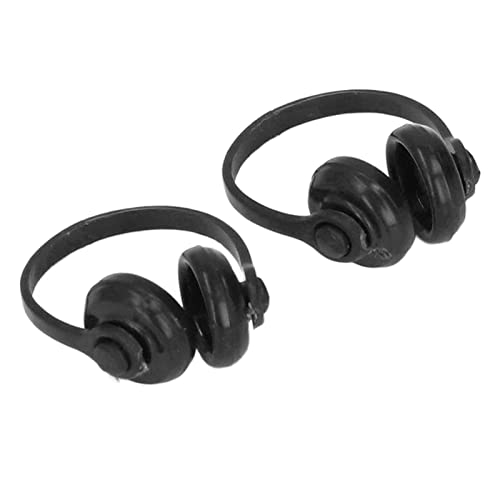 Drfeify 2 Stück Miniatur-Headset-Kopfhörer-Modell, Mini-Puppenhaus, Heimdekoration, Schmuck, Lebensechte Kopfhörer-Modell-Zubehör (Black) von Drfeify