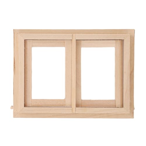 Drfeify 2pcs 1:12 Miniature Puppenhausfenster, Holz nach Außen öffnen 2 Scheibenfenstermodell für Puppenhaus DIY Basteldekoration Drfeify 2pcs 1:12 Miniature Puppenhausfenster, Holz nach Außen öffnen 2 Scheibenfenstermodell für Puppenhaus DIY Basteldekoration von Drfeify