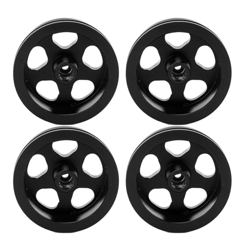 Drfeify 4pcs RC Autorad Rand, Aluminiumlegierrad -Rad Hub Rim RC Crawler Auto Rad Rand für MN82 LC79 RC -Autos (Black) von Drfeify