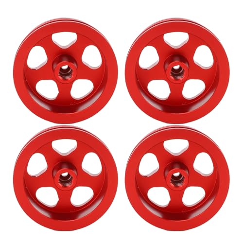 Drfeify 4pcs RC Autorad Rand, Aluminiumlegierrad -Rad Hub Rim RC Crawler Auto Rad Rand für MN82 LC79 RC -Autos (Rot) von Drfeify