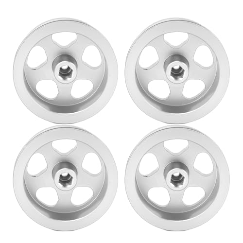 Drfeify 4pcs RC Autorad Rand, Aluminiumlegierrad -Rad Hub Rim RC Crawler Auto Rad Rand für MN82 LC79 RC -Autos (Silver) von Drfeify