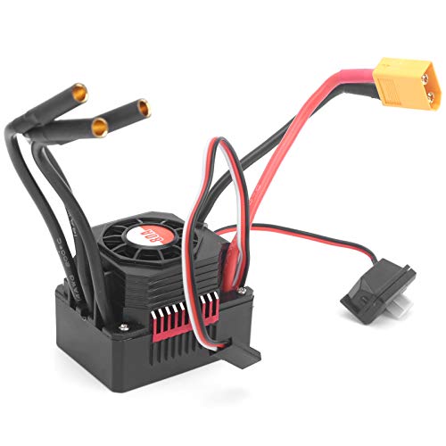 Drfeify 80A Bürstenloser Regler, RC-Auto, Bürstenloser Regler, Elektrischer Geschwindigkeitsregler mit XT60-Stecker für 1/10 1/8 RC-Auto von Drfeify