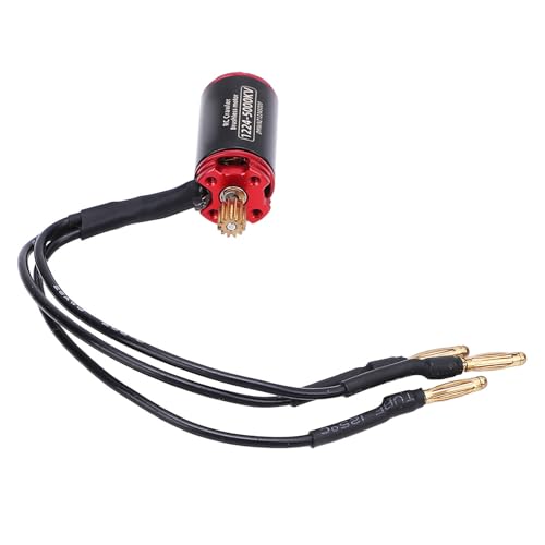 Drfeify Bürstenloser RC-Car-Motor, Bürstenloser 2S-5000-KV-Motor mit 0,2-mm-Bananenstecker auf PH3.0-Stecker-Adapterkabel für Axial SCX24 SCX24 1/24 RC-Car von Drfeify