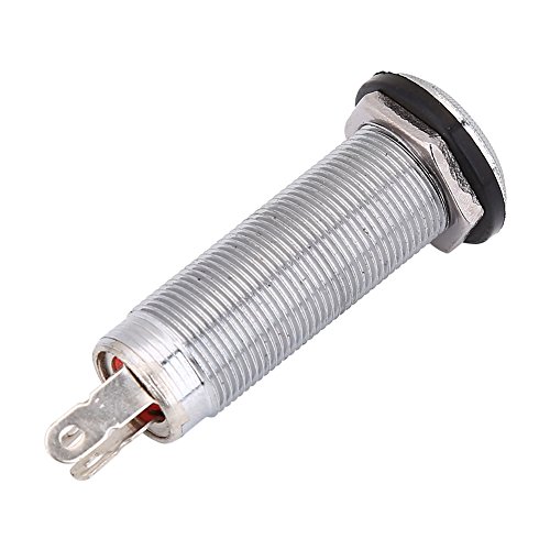 Drfeify E-Bass Ausgangsbuchse, Threaded Cylinder Jack Ausgangsbuchse 1/4 Zoll Anschluss Playing Accessories für E-Bass(Silber) Musical Instrument Accessories von Drfeify