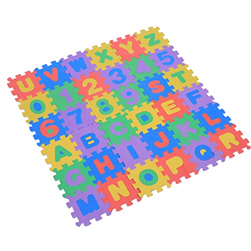 Drfeify Eva-Schaumstoffmatten, Weiche Kinder-Puzzlespielmatte mit Zahlen und Buchstaben, Kinderteppichmatten für Spielende und Krabbelnde Baby-Lernspielzeuge von Drfeify