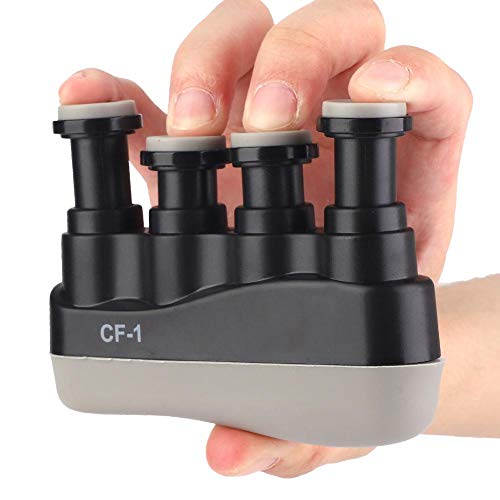 Drfeify Fingerstärker, Tragbarer Finger Trainer Variable Hand Finger Strength Tension Grip Exerciser Finger-Trainingsgerät Car Model Parts für Klavier Gitarre(Schwarz)Hilfsinstrumente, Korrekturen von Drfeify