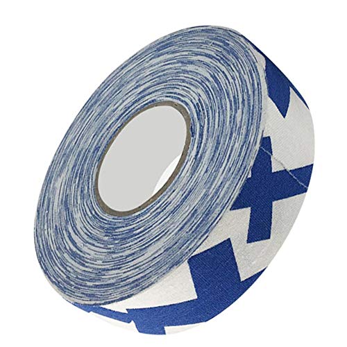 Drfeify Hockey-Schutzband, Baumwollimitat 2,5 cm x 25 m Hockey-Schutzband Eishockey-Griffe Klebebänder(Blaues Pluszeichen), Car Model Parts Model ToyBaseball, Softball, Hockey Waren von Drfeify