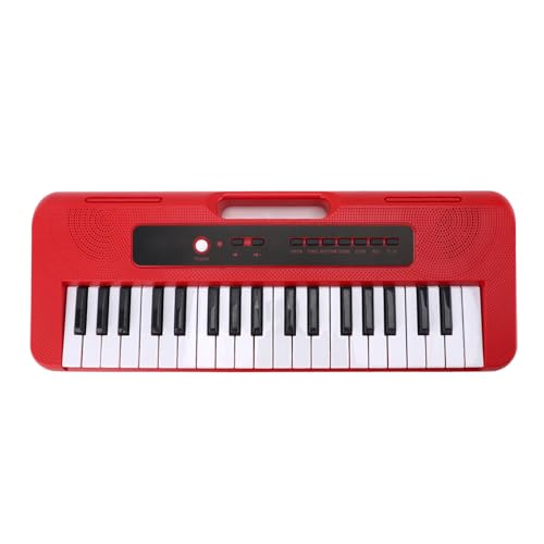 Drfeify Kinder-Keyboard-Klavier, Tragbares Multifunktions-Klavier aus Kunststoff mit 4 Tönen und 37 Tasten, Elektronisches Keyboard-Klavier mit Mikrofon für Kleinkinder von Drfeify