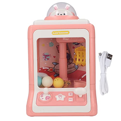 Drfeify Kinderpuppenmaschine, Elektronische Klauenpuppenmaschine mit Lichtern, Musik, Lustiges Family Time Grabber-Spiel für Kinder (PINK) von Drfeify