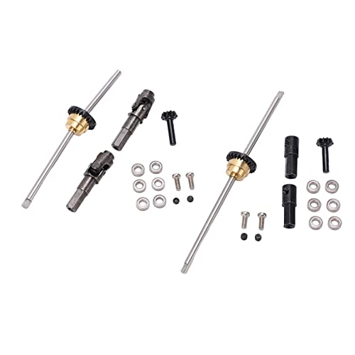 Drfeify Metall-Antriebswellengetriebe, Upgrade-Teil, Hinteres Brückenachsdifferential-Kit für WPL C14 C24 C34 C44 B14 B16 B24 B36 1/16 RC-Auto von Drfeify