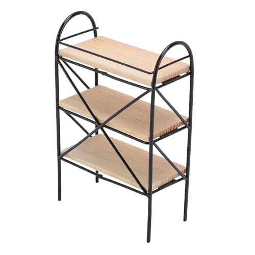 Drfeify Miniatur-Metallholz Gestell Ständer, 1:12 Puppenhaus Möbel Buch Regal Dekoration Zubehör Drfeify Miniatur-Metallholz Gestell Ständer, 1:12 Puppenhaus Möbel Buch Regal Dekoration Zubehör von Drfeify