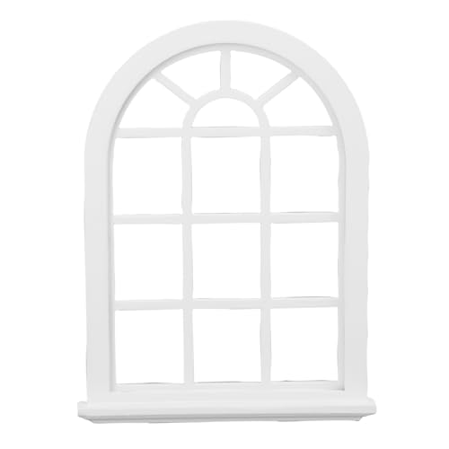 Drfeify Puppenhaus Fenster, 1:12 Maßstab Holzpuppenhaus-Boden Fenster, Weiße Mini-Möbel für Puppenhaus Drfeify Puppenhaus Fenster, 1:12 Maßstab Holzpuppenhaus-Boden Fenster, Weiße Mini-Möbel für Puppenhaus von Drfeify