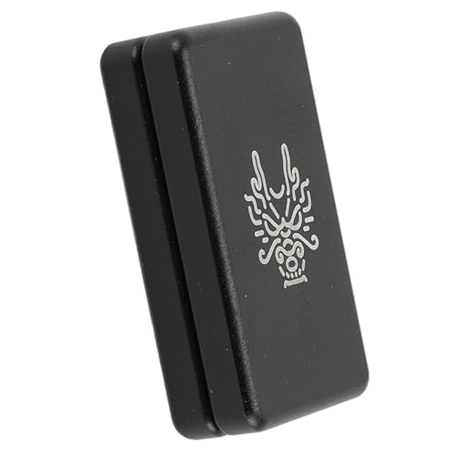 Drfeify Push Card Slider Spielzeug, Aluminiumlegierung Push Card Slider Spielzeug Stress Angst Relief Fidget Kompaktes Taschenformat für ADD ADHS Autismus für Erwachsene (Black) von Drfeify