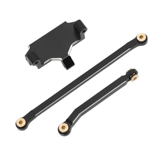 Drfeify RC-Auto-Lenkgestänge-Set, Upgrade-Teile für Lenkservohalterung aus Hochfester Aluminiumlegierung für 1/18 Allradantrieb CP18P (Black) von Drfeify