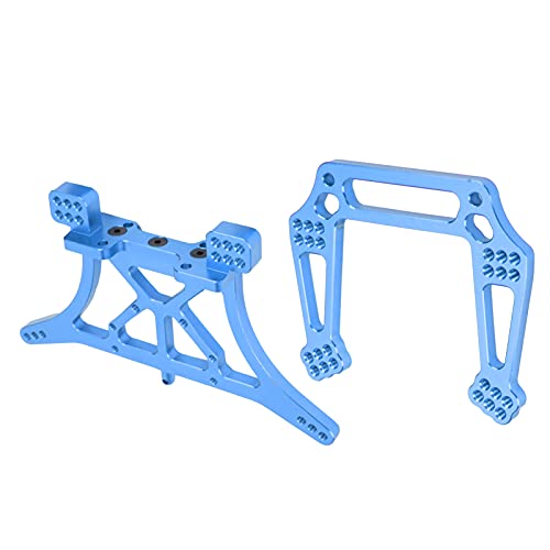 Drfeify RC-Auto-Stoßdämpfer, Stoßdämpferbrücke aus Aluminiumlegierung Vorne und Hinten für 1/10 RC-Modellauto (Blue) von Drfeify