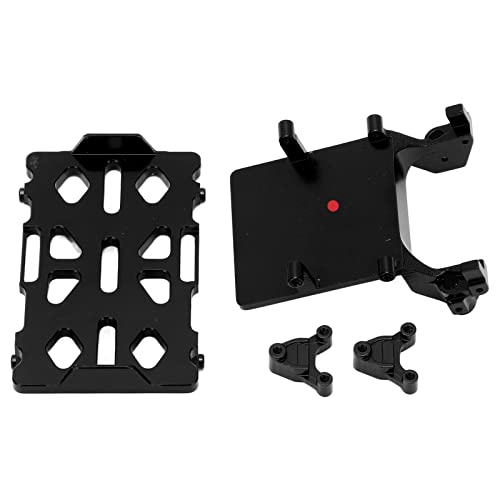 Drfeify RC-Batteriefach-Kit, RC-Zubehör aus Aluminiumlegierung mit Hinterem Stoßdämpferturm, ESC-Halterungssatz für AXIAL SCX24 1/24 (Black) von Drfeify