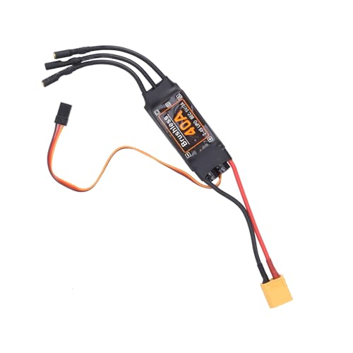 Drfeify RC Brushless ESC, 40A Brushless ESC-Geschwindigkeitsregler 5V / 3A BEC-Ausgang Fastening Parts für RC-Drohnenflugzeuge Zubehör Fastening Hardware von Drfeify