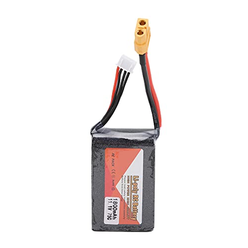 Drfeify RC-Car-Akku, 11,1 V, 1800 MAh, 3S, 75 C, Lipo-Akku mit XT60-Stecker für RC-Car-Boot-Hubschrauber von Drfeify