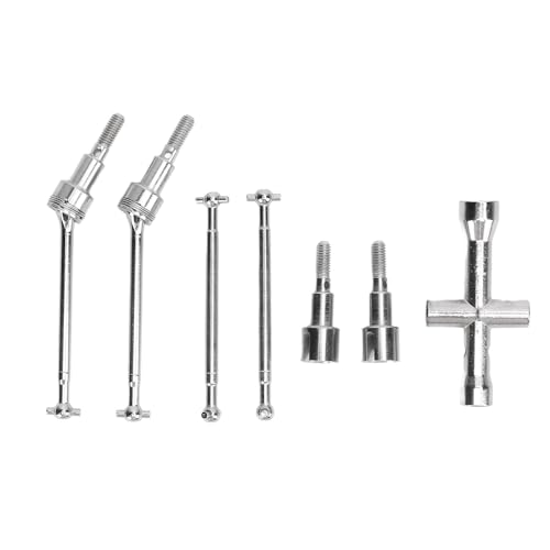 Drfeify RC-Car-Antriebswellen-Set, Rostfreier Stahl, Vorderrad-Hinterrad-Antriebsachse, Bürstenlos, Bürstenlos, RC-Antriebswelle Vorne und Hinten für SCY 16101Pro 16210Pro RC-Car von Drfeify