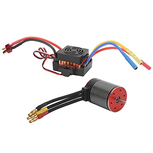 Drfeify RC-Car-Motor-ESC-Set, 3650 5200 KV Bürstenloser Motor mit 60 A ESC-Kombi-Set für 1/10 1/12 1/16 RC Flat Sports Car von Drfeify