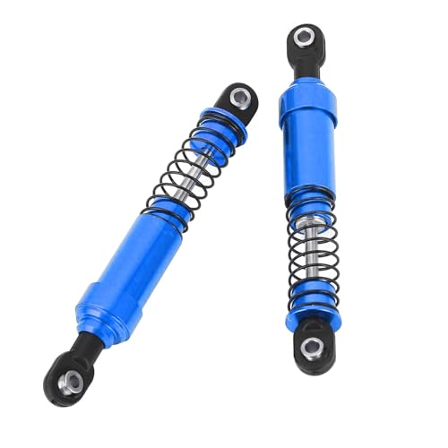 Drfeify RC-Car-Stoßdämpfer-Set, 85-mm-Dämpferset aus Aluminiumlegierung und Metall mit Feder für SCX10 1/10 RC-Car-Modell (Blue) von Drfeify