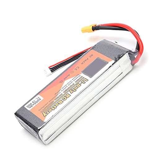 Drfeify RC-Drohnen-Lipo-Akku, 11,1 V, 5000 MAh, 40 °C, Wiederaufladbarer Akku mit XT60-Stecker für RC-Renndrohne von Drfeify