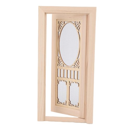 Drfeify Toy House Door, Basswood European Style Mini Holztür für 1:12 Puppenhaus, Ideal für DIY -Aufhängen oder Wohnkultur Drfeify Toy House Door, Basswood European Style Mini Holztür für 1:12 Puppenhaus, Ideal für DIY -Aufhängen oder Wohnkultur von Drfeify