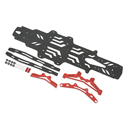 RC Drift Racing Chassis, RC-Car-Chassisplatte aus Kohlefaser-Aluminiumlegierung für MST RMX2.0S RRX2.0S 1/10, Geeignet für RC Drift Racing (Black) von Drfeify