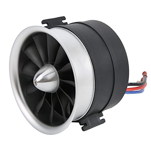 RC Ducted Fan, RC 90mm S-EDF Elektrischer Ducted Fan Semimetallic 12 Flügel mit Motor Dolls and Stuffed Toys für RC Flugzeug Toy for Children von Drfeify