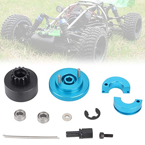 RC Kupplung Satz, Alu, 13T-Schwungradkupplungs-Variatorsatz, 1/10 RC-Kupplungs- und Lagersatz, für 1:10 RC-Nitro-Motor Truck Short Course Crawler, 2 Farben(Blau) von Drfeify