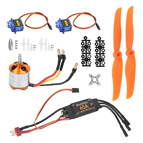 RC Helicopter Kit, 40A ESC 2300KV Bürstenloser Motor 9G Micro Servo und Propeller für RC Aircraft Plane Helicopter(2300KV Motor + 40A ESC + 9G Servo +Propeller) von Drfeify