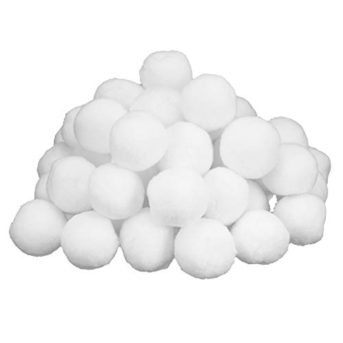 DriKou 50Pcs Imitation Snow Ball Christmas Fake Balls Toys, Plush Snow Fake Balls Soft Artificial Snow Fight Balls Set Indoor Game Props Decoration Christmas Decor Present DIY Kit von DriKou