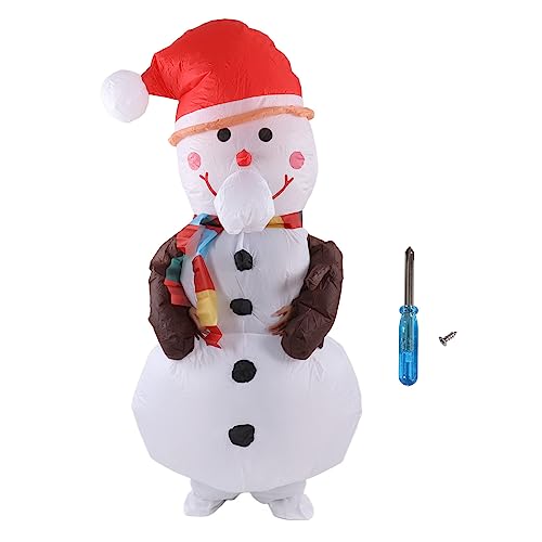 DriKou Disfraz Inflable de Navidad, Divertido Traje de muñeca de Fiesta navideña para Adultos de 150 a 190 cm, Cosplay, Hombres, Mujeres, Fiesta navideña, Cosplay (Big Head Santa) von DriKou