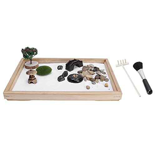 DriKou Kit de jardín de, Mini meditación japonesa Zen, accesorio de decoración de mesa, jardín de para de cumpleaños, oficina, escritorio, relajación para EL hogar y la oficina von DriKou