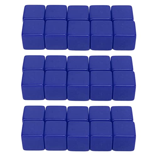 DriKou Leere Würfel, 30 Stück Leere Würfel schreiben auf sechsseitigen weißen Würfel für Brettspiele DIY Aufkleber Mathematik Aktivitäten Gebäude Blocks Custom Making 16mm (Blue) von DriKou