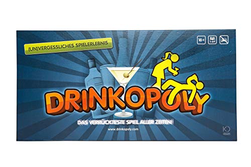 Drinkopoly – König der Trinkspiele – kombinierte Tafel/Tisch Party Spiele für Erwachsene und Studenten mit 50 Erweiterungskarten mit Aufgaben, eine (un)vergessliche Erfahrung, ein Trinkspiel Geschenkset von Drinkopoly