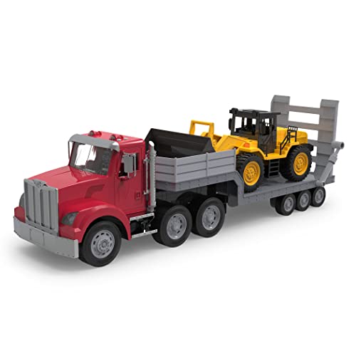 Driven by Battat – Large Toy Carrier Truck – Bonus Front End Loader Included – Realistic Lights & Sounds – Durable, Movable Parts – 3 Years + – Jumbo Carrier Truck von Driven by Battat