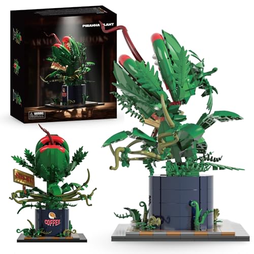 DrmBeyd Audrey II Piranha Plant Bausteine Set, Horrorladen Piranha Plant Klemmbausteine Spielzeug, Geschenk für Erwachsene und Fernsehfans, Kompatibel mit Mainstream Marken, 838 Teile von DrmBeyd