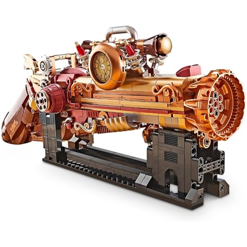 DrmBeyd Ideas Steampunk Mechanisches Waffen Bausteine Set, Mechanisches Waffen Klemmbausteine mit Display Sockel, Waffenmodell Bausteine Geschenk für Erwachsene und Jugendliche, 899 Teile DrmBeyd Ideas Steampunk Mechanisches Waffen Bausteine Set, Mechanisches Waffen Klemmbausteine mit Display Sockel, Waffenmodell Bausteine Geschenk für Erwachsene und Jugendliche, 899 Teile von DrmBeyd