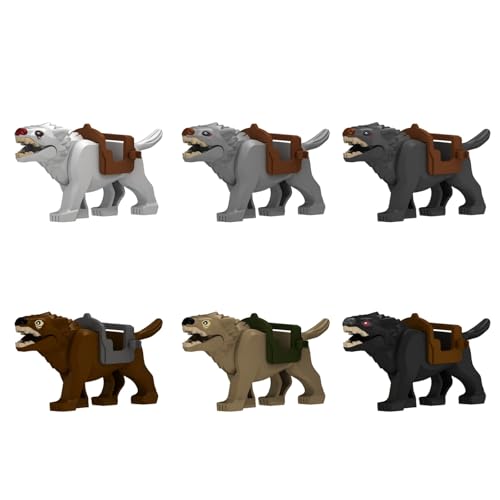 DrmBeyd Lord of Rings MOC Wolf Bausteine Bausatz, 6 Mittelalterliches Wolfsreittier Modell für Minifiguren, Kompatibel mit Major Brand, Geschenk für Filmfans DrmBeyd Lord of Rings MOC Wolf Bausteine Bausatz, 6 Mittelalterliches Wolfsreittier Modell für Minifiguren, Kompatibel mit Major Brand, Geschenk für Filmfans von DrmBeyd
